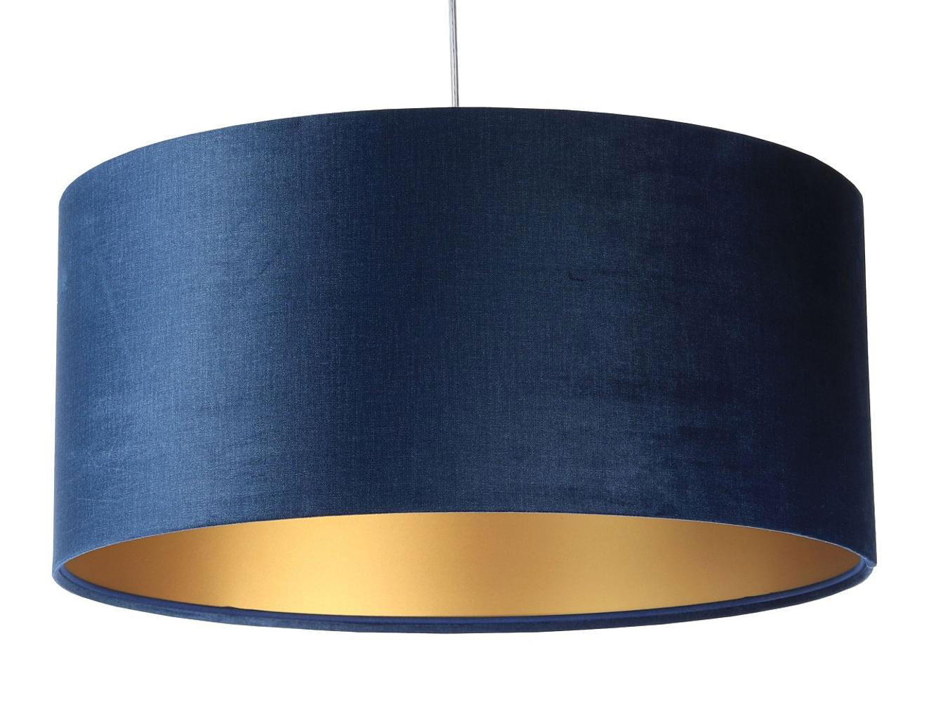 HÄNGELEUCHTE Blau 50/25 cm - Blau/Goldfarben, Kunststoff (50/0.8/25cm) - ONZENO
