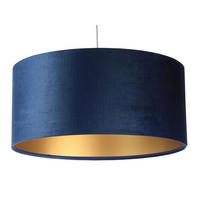 HÄNGELEUCHTE Blau 50/25 cm - Blau/Goldfarben, Kunststoff (50/0.8/25cm) - ONZENO