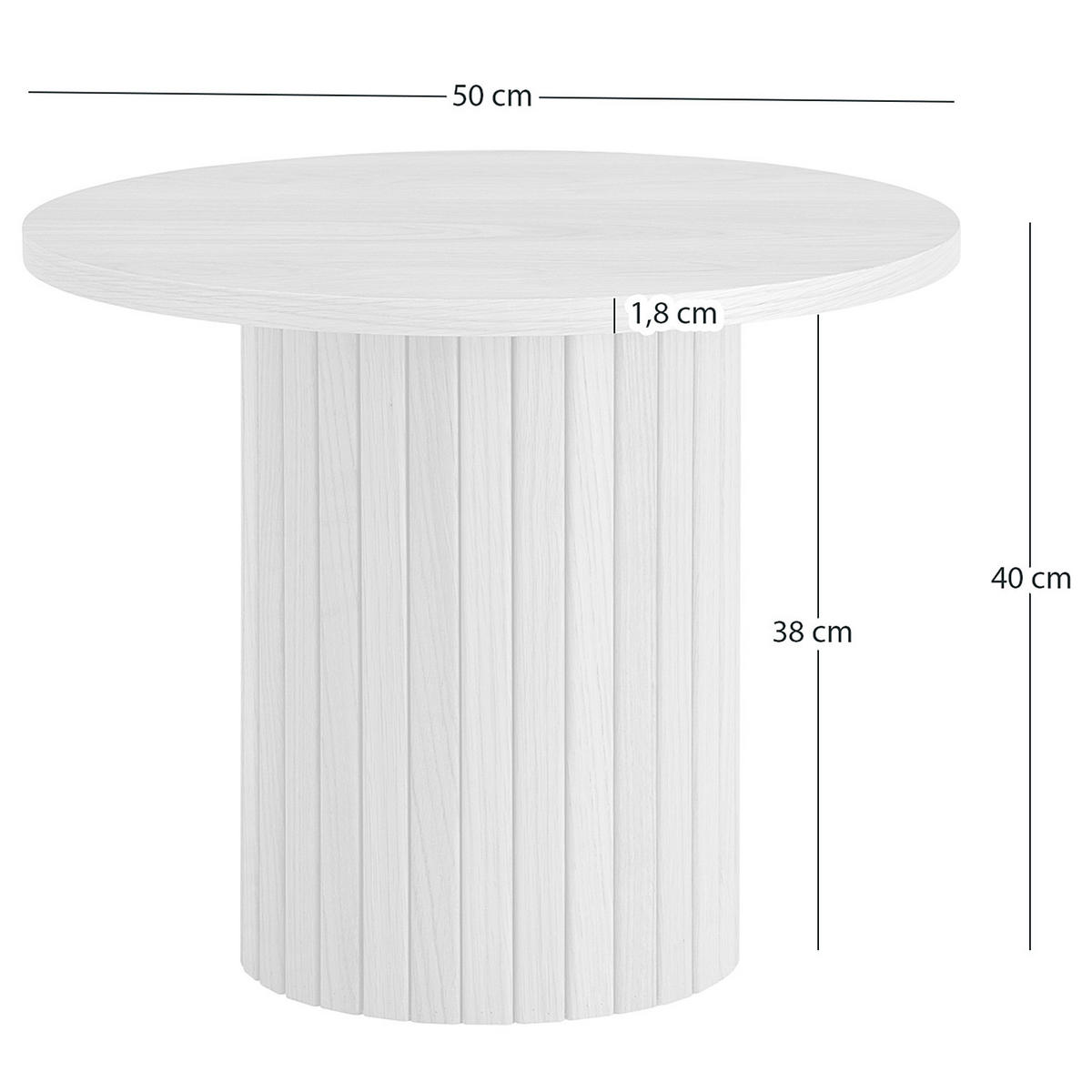 BEISTELLTISCH - Holzwerkstoff - 50 cm - Eichefarben, Holzwerkstoff (50/50/40cm) - home24