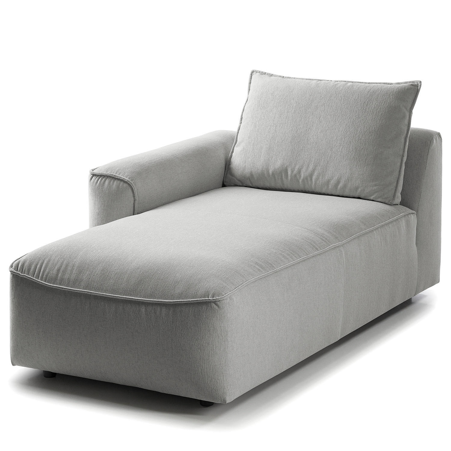 MODULLONGCHAIR - Hellgrau, Holz/Textil (170/82/105cm) - home24