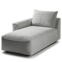 MODULLONGCHAIR - Hellgrau, Holz/Textil (170/82/105cm) - home24