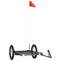 FAHRRADANHÄNGER Schwarz 126/63/34 Cm Eisen - Schwarz, Metall (63/34/126cm) - vidaXL