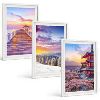 BILDER SET 3er Set - 40x60 cm Weißer Rahmen - Romantische Himmelslandschaften - Weiß, Kunststoff (40/60cm) - TULUP