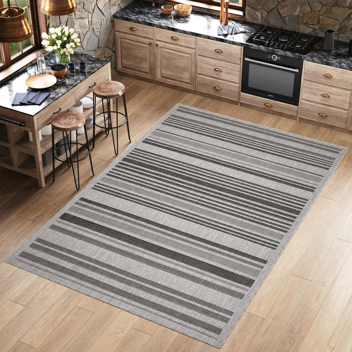 TEPPICH MELISSA Grau 60/200 cm - Grau, Kunststoff (60/200cm) - Tapiso