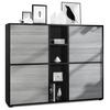 HIGHBOARD Cuba Türen in Avola-Anthrazit - Anthrazit, Holzwerkstoff (130.5/105.5/35.5cm) - Vladon