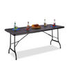 GARTENTISCH - Schwarz, Kunststoff/Metall (74/178/72cm) - Relaxdays