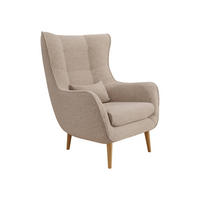 SESSEL Estjano Boucle - Beige, Holz/Textil (80/106/95cm) - MIRJAN24