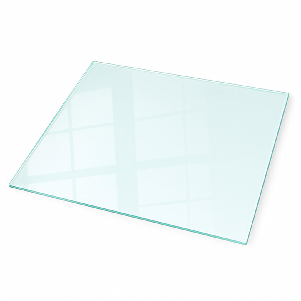 GLASPLATTE für Kamin transparent 80x60 cm - Transparent, Glas (80/60/0.4cm) - TULUP