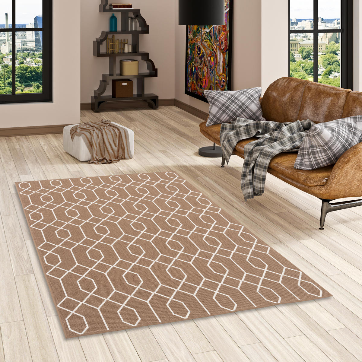 IN- UND OUTDOOR TEPPICH BEIDSEITIG CAPE COD TREND - Beige, Textil (80/140cm) - Pergamon