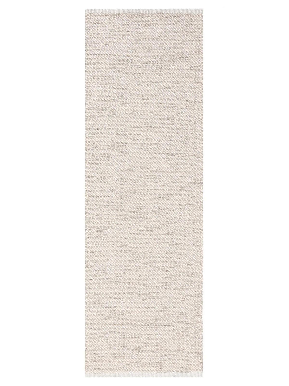 BAUMWOLLLÄUFER Ron handgewebt 80x300 cm - Creme, Naturmaterialien/Textil (80/300cm) - benuta
