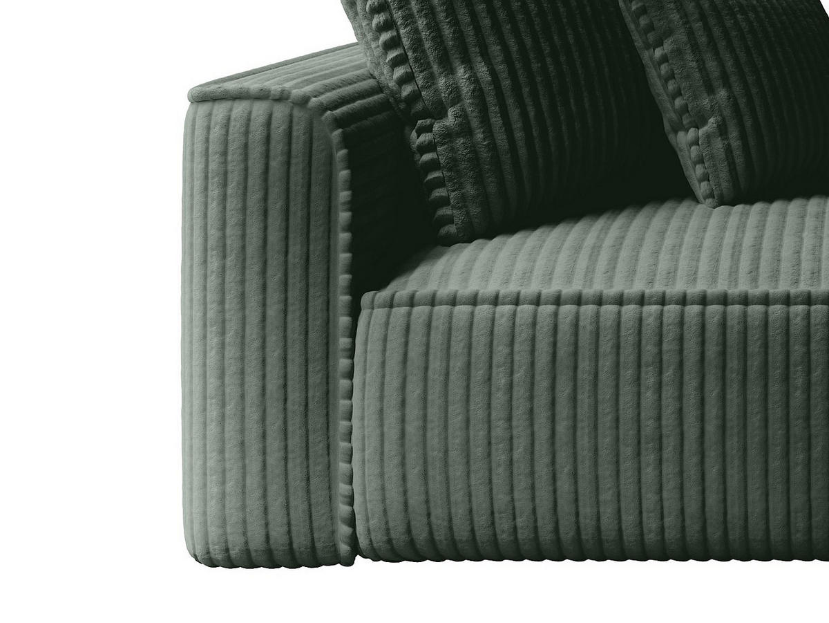 RECAMIERE ohne Schlaffunktion - 1 Person - samt - grün Pineta - Grün, Textil (180/67/115cm) - Vente-Unique