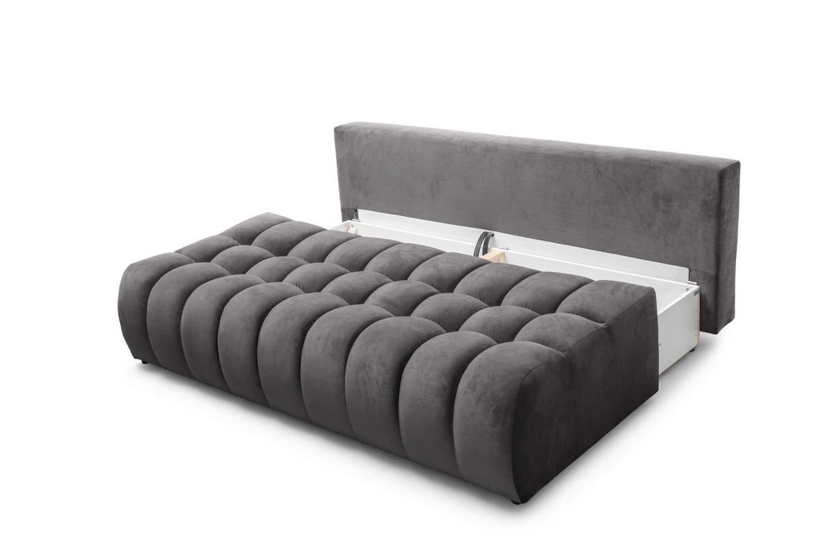 SOFA 200 cm in Graphit - Graphitfarben, Textil (200/92/115cm) - Home Collective