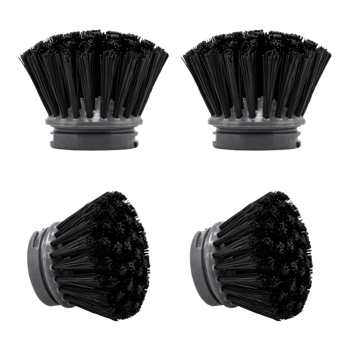 ERSATZBÜRSTEN 4er-Set, grau, Kunststoff - Grau, Kunststoff (6.5/5/6.5cm) - bremermann