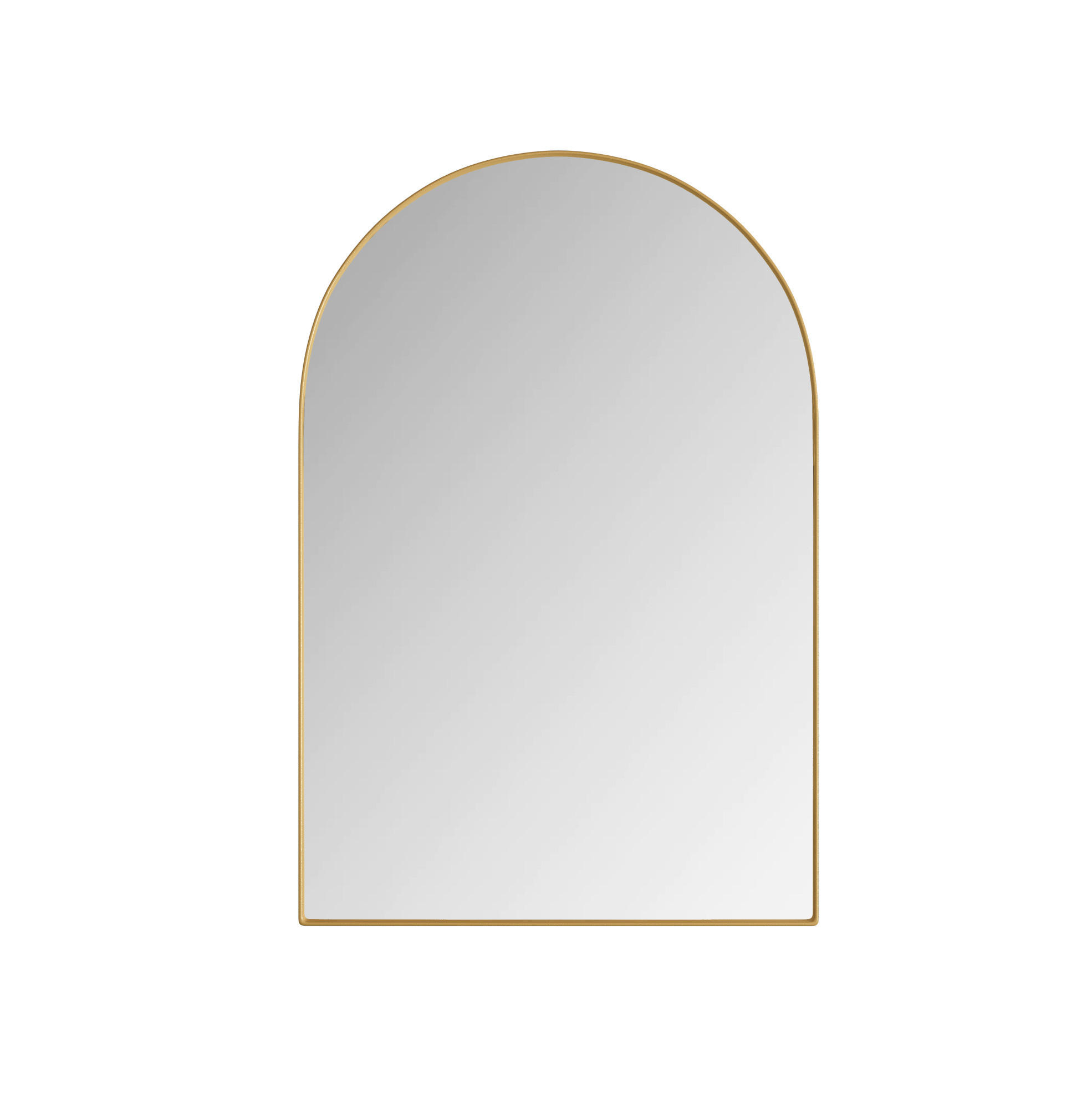 SPIEGELSCHRANK 91x61x12cm in Gold mit Metallrahmen und gehärtetem Glas - Goldfarben, Glas (61/91/12cm) - Modfu