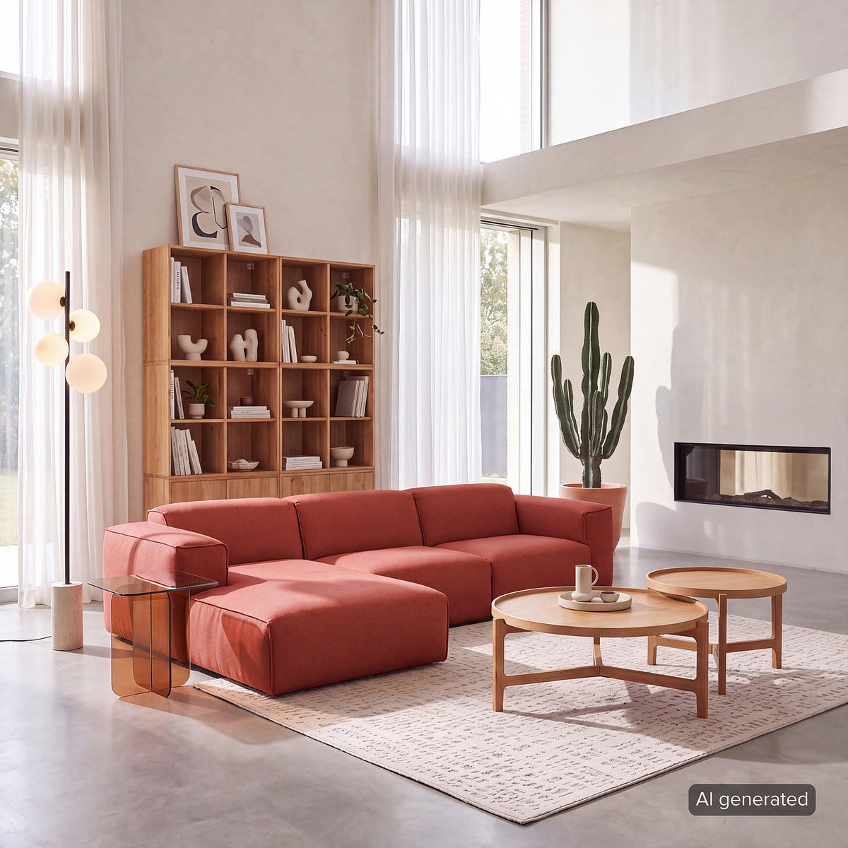 3-SITZER ECKSOFA mit Longchair - Rot/Schwarz, Kunststoff/Textil (284/173cm) - home24