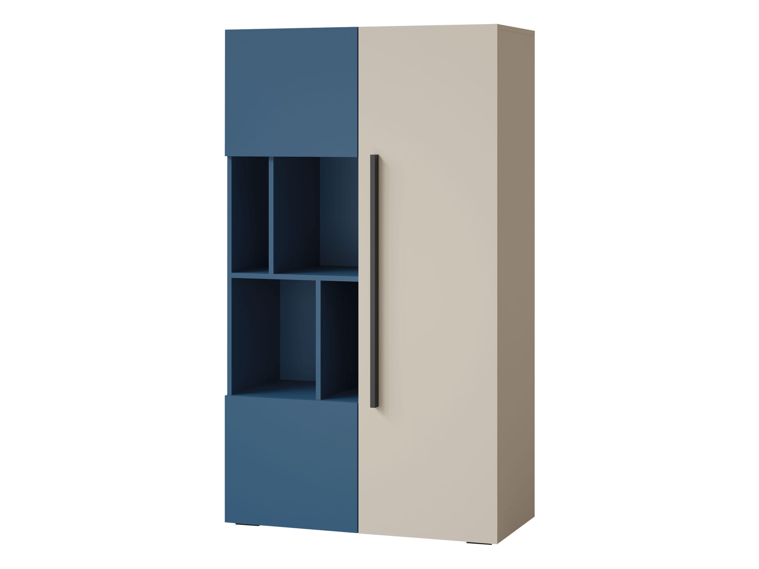REGAL Lorin 3D LO05 - Kaschmir/Blau, Holzwerkstoff (91/157/40cm) - MIRJAN24