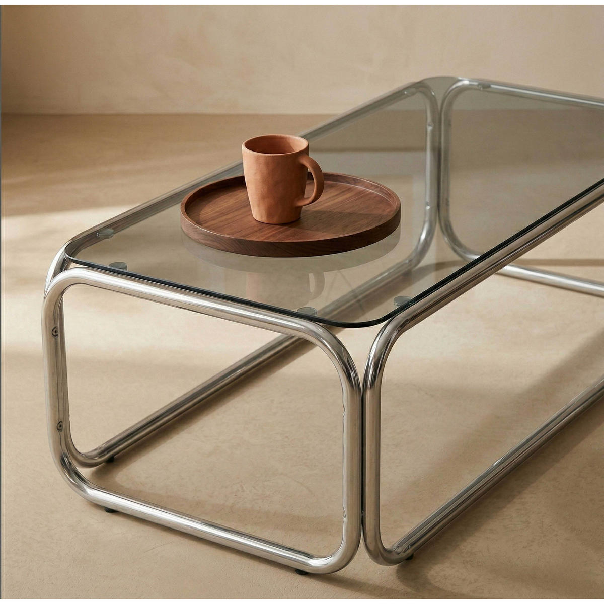 COUCHTISCH, Schwarz - Schwarz, Glas/Metall (50/110/40cm) - Oviala