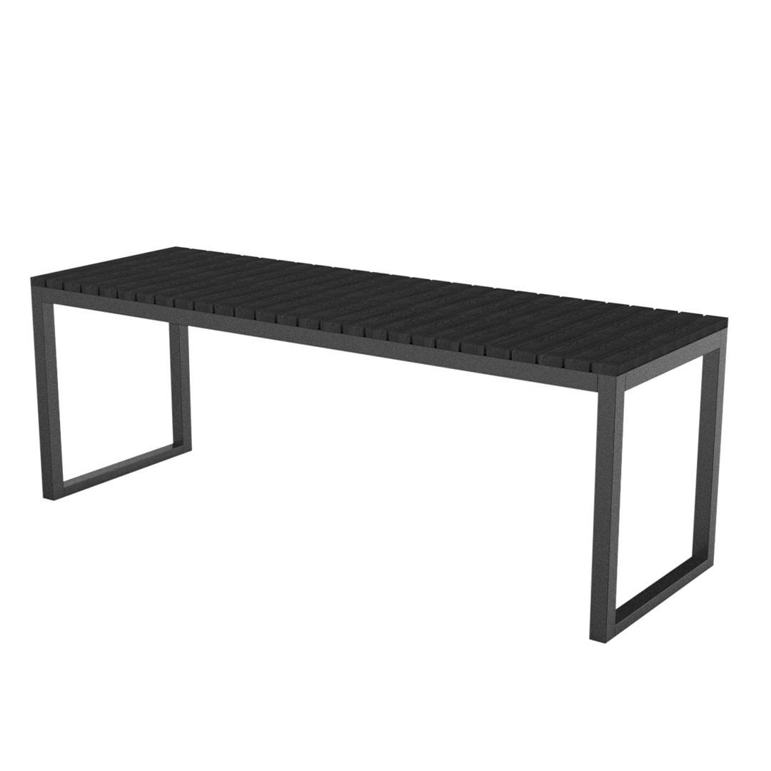 GARTENBANK Iris Schwarz - Schwarz, Metall (120/42/40cm) - ebuy24