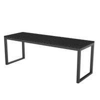 GARTENBANK Iris Schwarz - Schwarz, Metall (120/42/40cm) - ebuy24