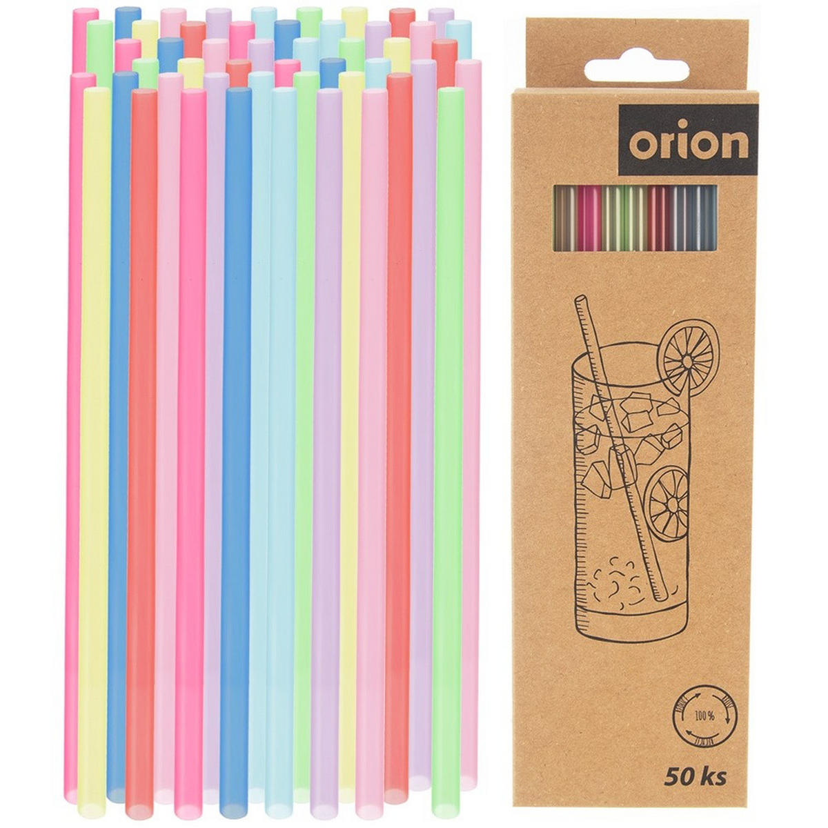 TRINKHALME wiederverwendbar 50-er Set Transparent - Transparent/Multicolor, Kunststoff (0.7/22cm) - Orion 