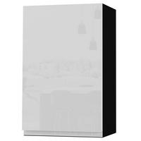 HÄNGESCHRANK Florence W2/45 Schwarz / RAL 9003 signalweiß HG 45 / 32,5 / 72cm - Türanschlag links - Weiß Hochglanz/Schwarz, Holz/Holzwerkstoff (45/72/32.5cm) - Feldmann-Wohnen