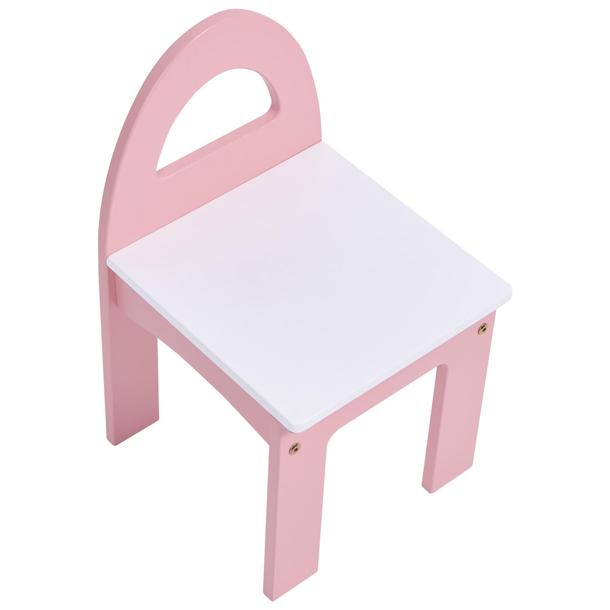 KINDERSCHMINKTISCH mit Stuhl Rosa Rosabelle - Pink, Holz/Holzwerkstoff (60/98/29cm) - Beliani