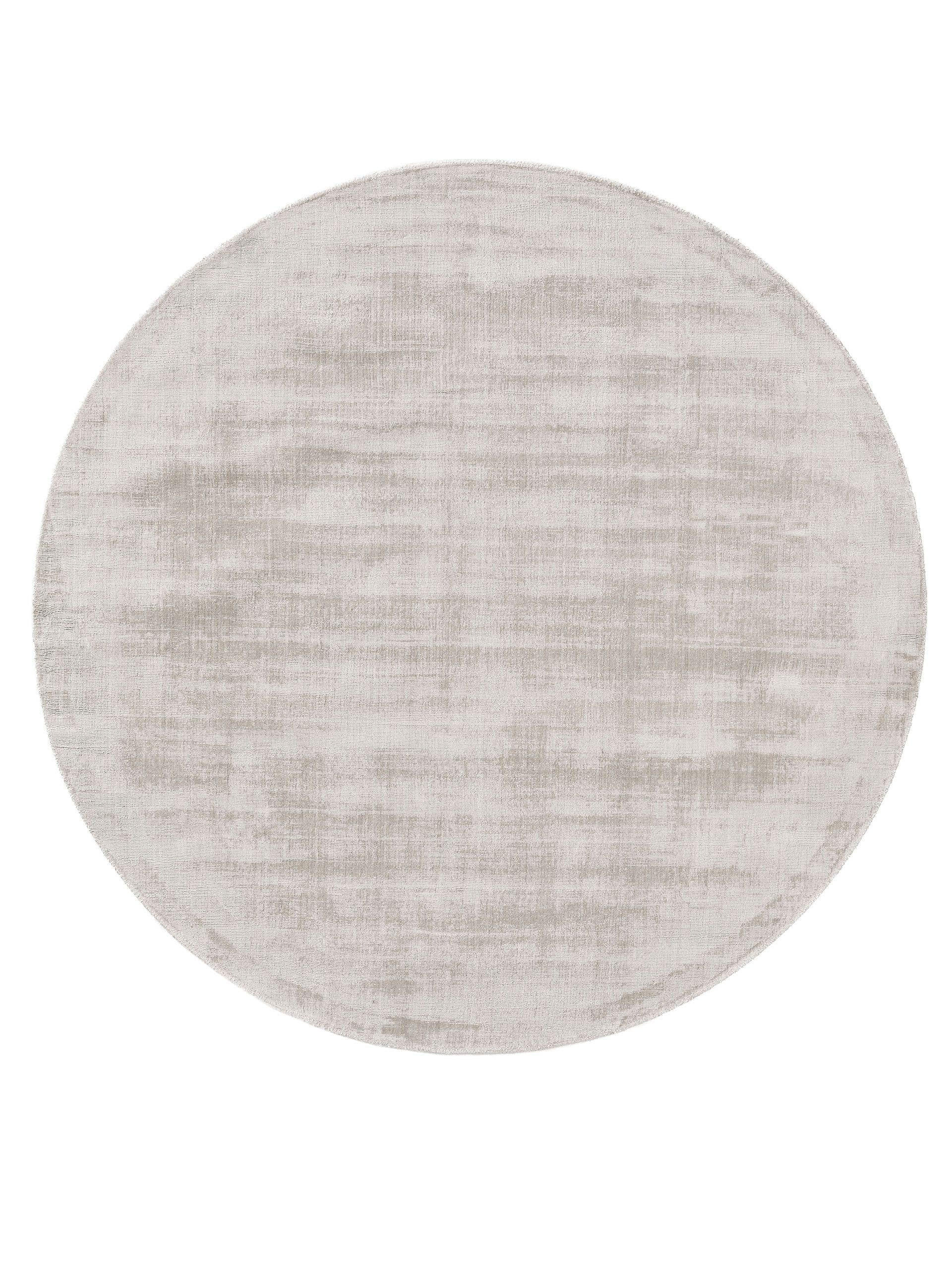 VISKOSETEPPICH rund Nova Hellgrau ø 200 cm rund - Hellgrau, Textil (200/200cm) - benuta Pure