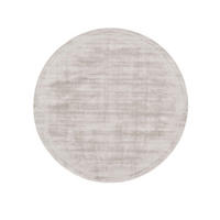 VISKOSETEPPICH rund Nova Hellgrau ø 120 cm rund - Hellgrau, Textil (120/120cm) - benuta Pure
