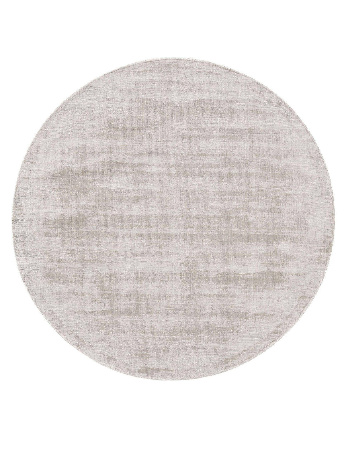 VISKOSETEPPICH rund Nova Hellgrau ø 120 cm rund - Hellgrau, Textil (120/120cm) - benuta Pure