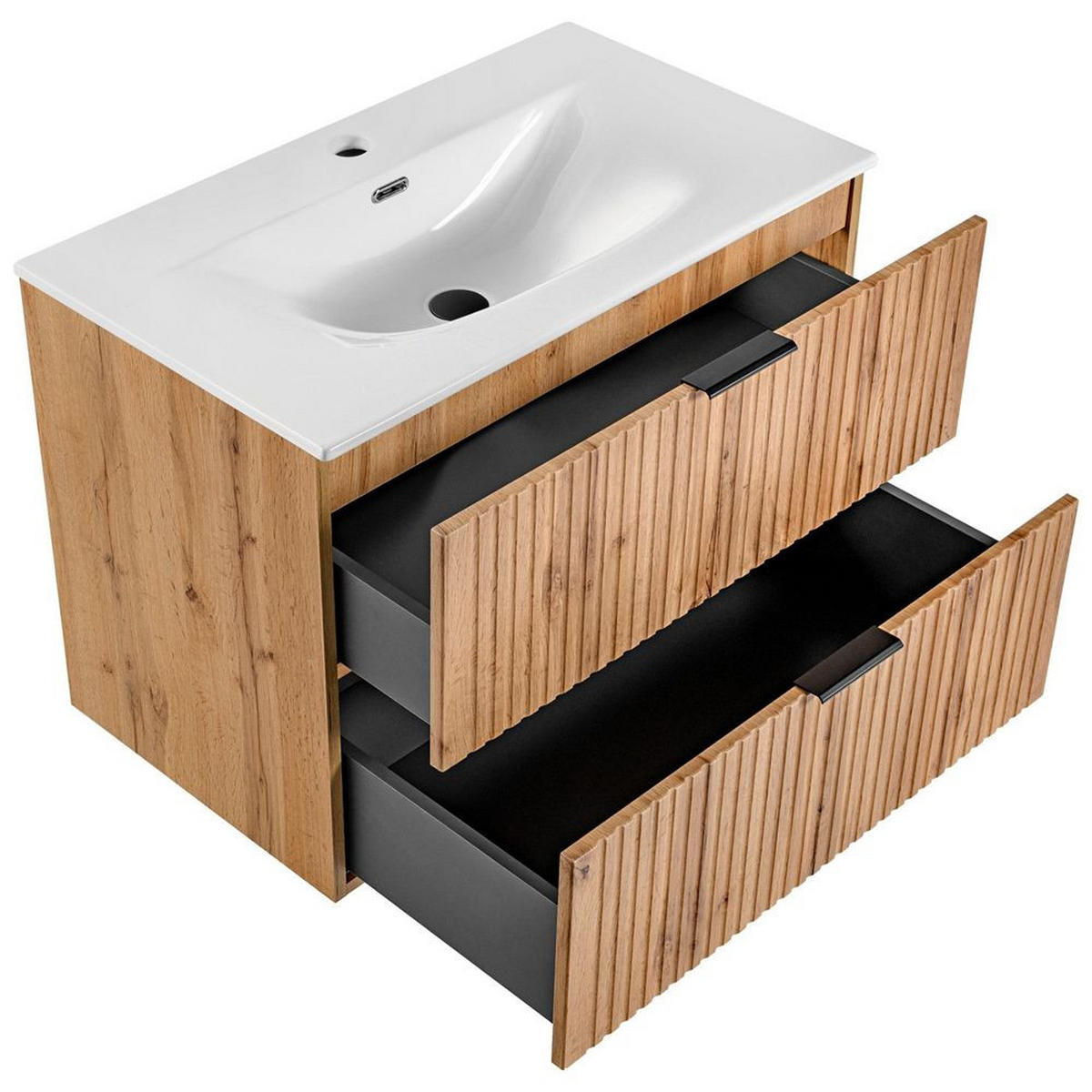 BADMÖBEL-SET 4-TLG. Adelaide-56 - Braun, Holzwerkstoff (180/200/46cm) - Lomado