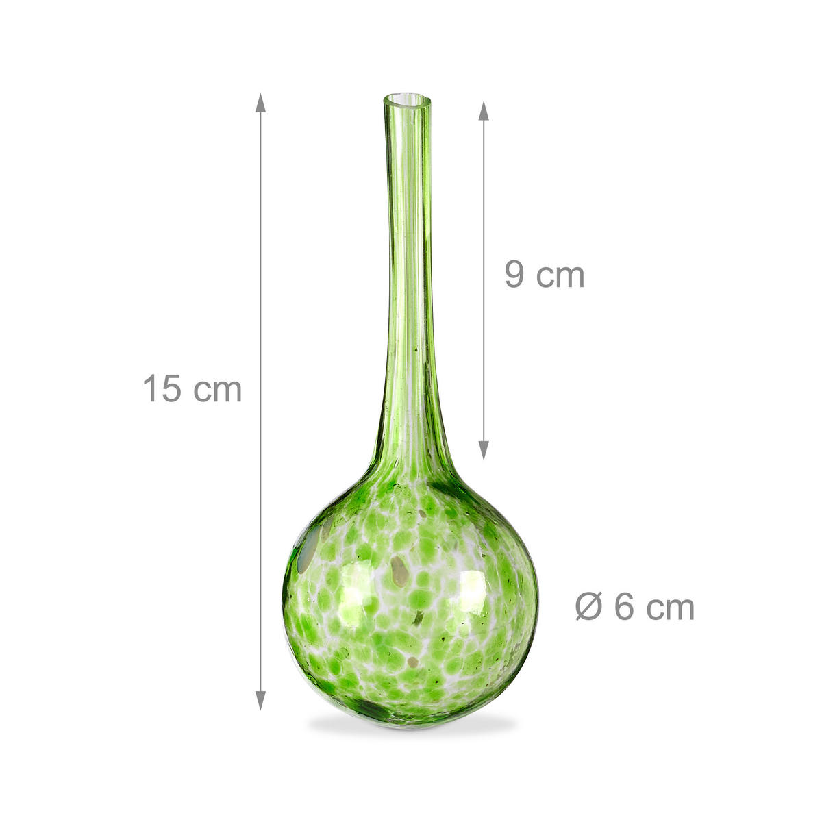 2XBEWÄSSERUNGSKUGEL - Grün, Glas (6/15/6cm) - Relaxdays