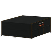 SCHUTZHÜLLE Loungemöbel 255x215x80cm Wasserdicht 420D Oxford - Schwarz, Textil (1/1/1cm)