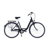 CITYBIKE City Wave Premium Black 3 Gang 26 Zoll 43cm RF - Schwarz, Metall (43cm) - Hawk Bikes
