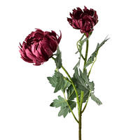 KVĚTINOVÁ VĚTEV Chryzantéma, 2 ks, 69 cm - zelená barva, plast (69cm) - Mondex