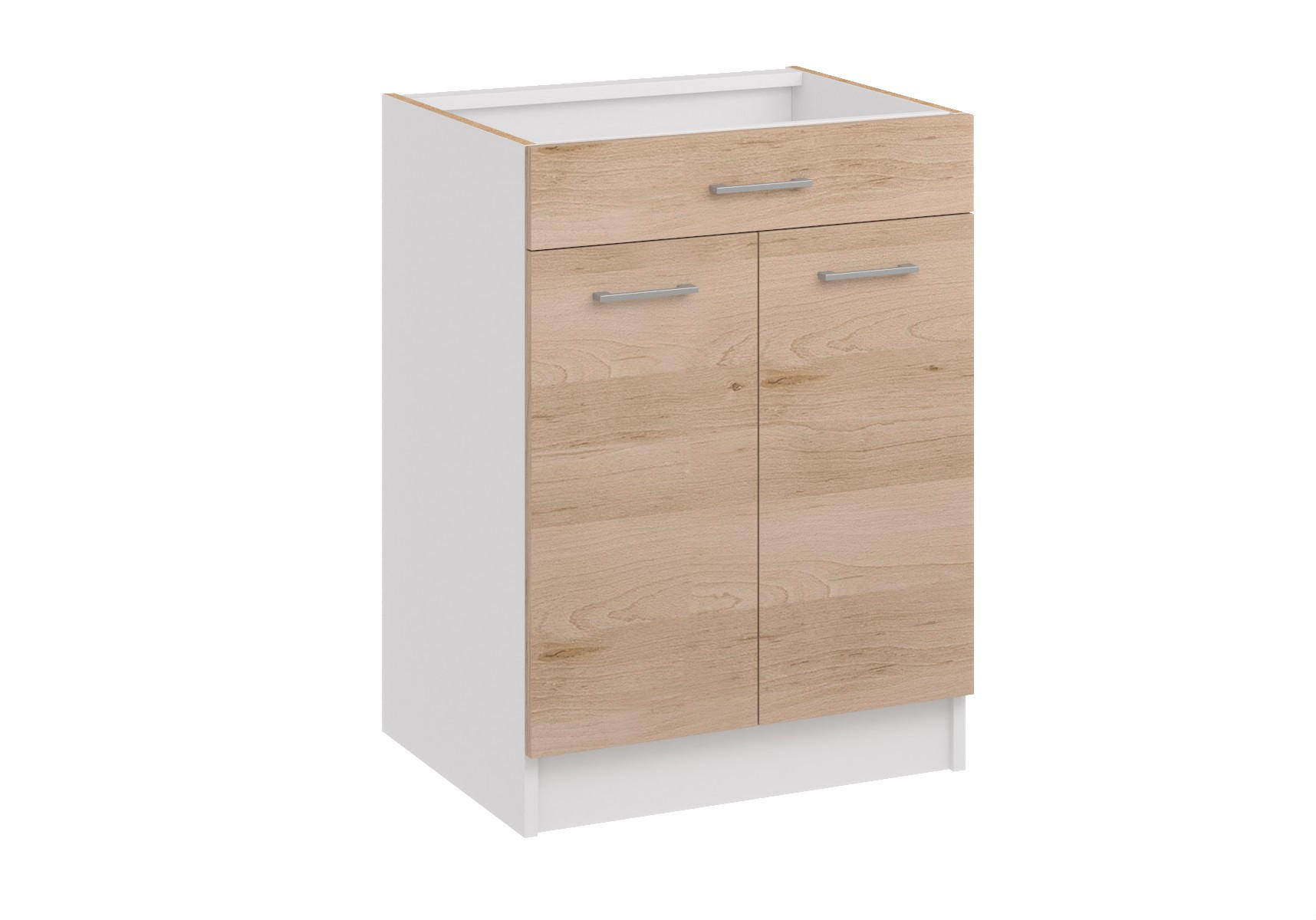 KÜCHENUNTERSCHRANK D60 2D 1SZ eiche artisan - Eiche Artisan, Holzwerkstoff (60/82/44cm) - roe furniture