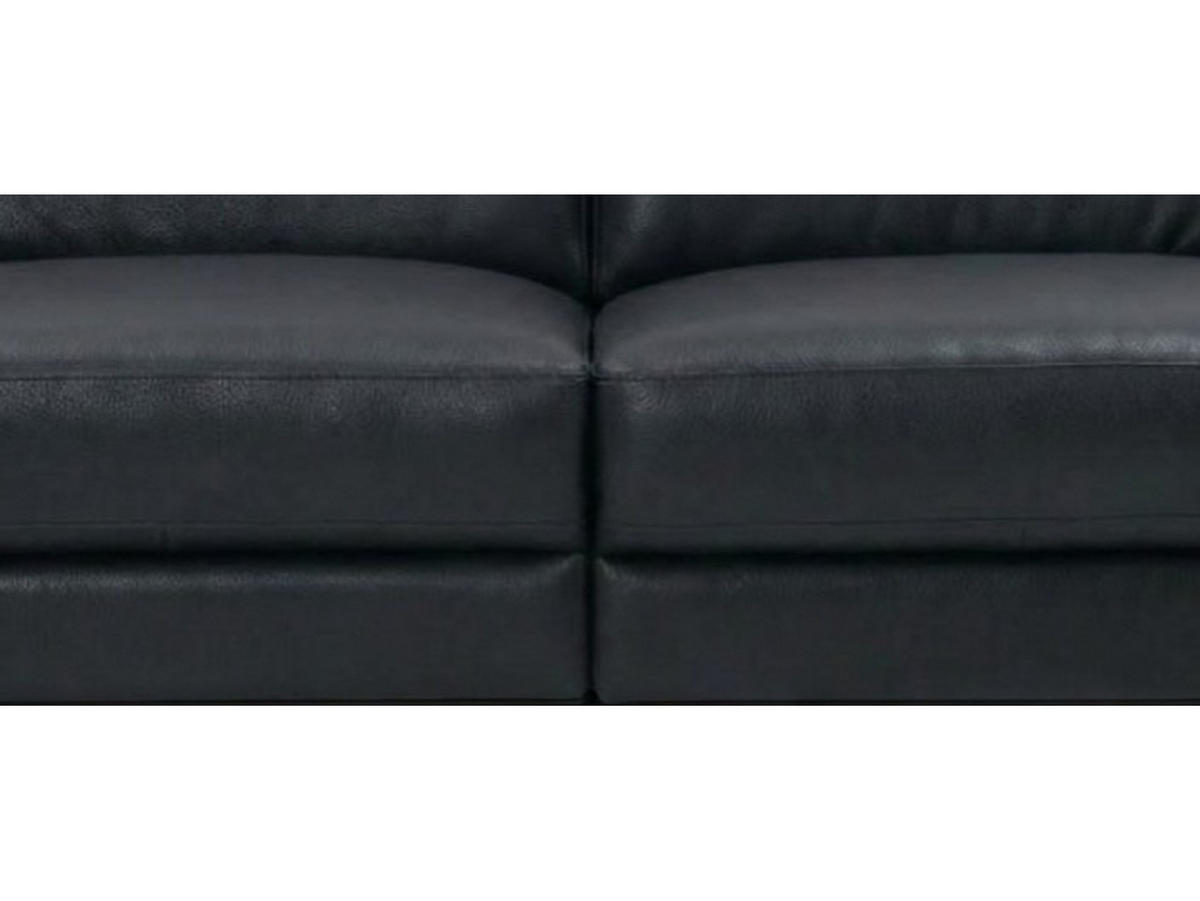 3-SITZER Sofa Planet Echtleder mit 1 x Relaxfunktion Schwarz - Schwarz, Leder/Metall (200/80/110cm)