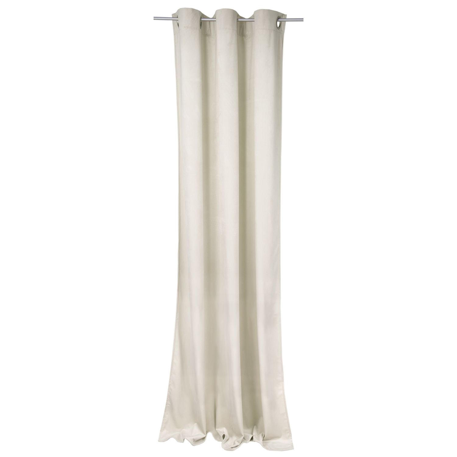 BLICKDICHTER ÖSENVORHANG French Velvet - Ecru, Textil (135/0.5/245cm) - Tom Tailor