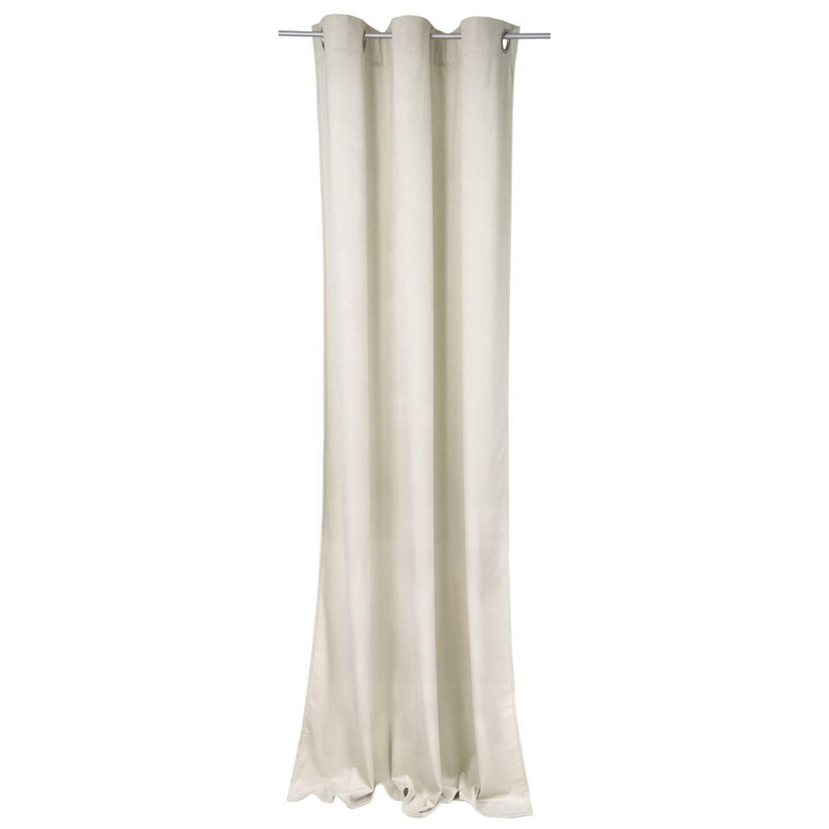 BLICKDICHTER ÖSENVORHANG French Velvet - Ecru, Textil (135/0.5/245cm) - Tom Tailor