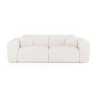 SCHLAFSOFA EXPRESS Dunlopillo Bouclé creme 140 cm - Creme, Textil (214/73/95cm) - Sia Home