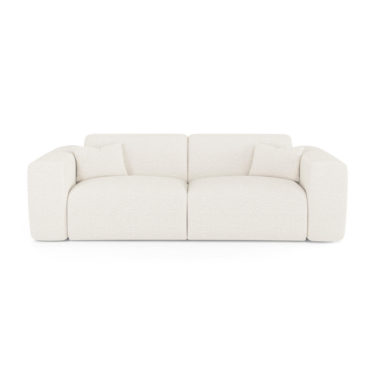 SCHLAFSOFA EXPRESS Dunlopillo Bouclé creme 140 cm - Creme, Textil (214/73/95cm) - Sia Home