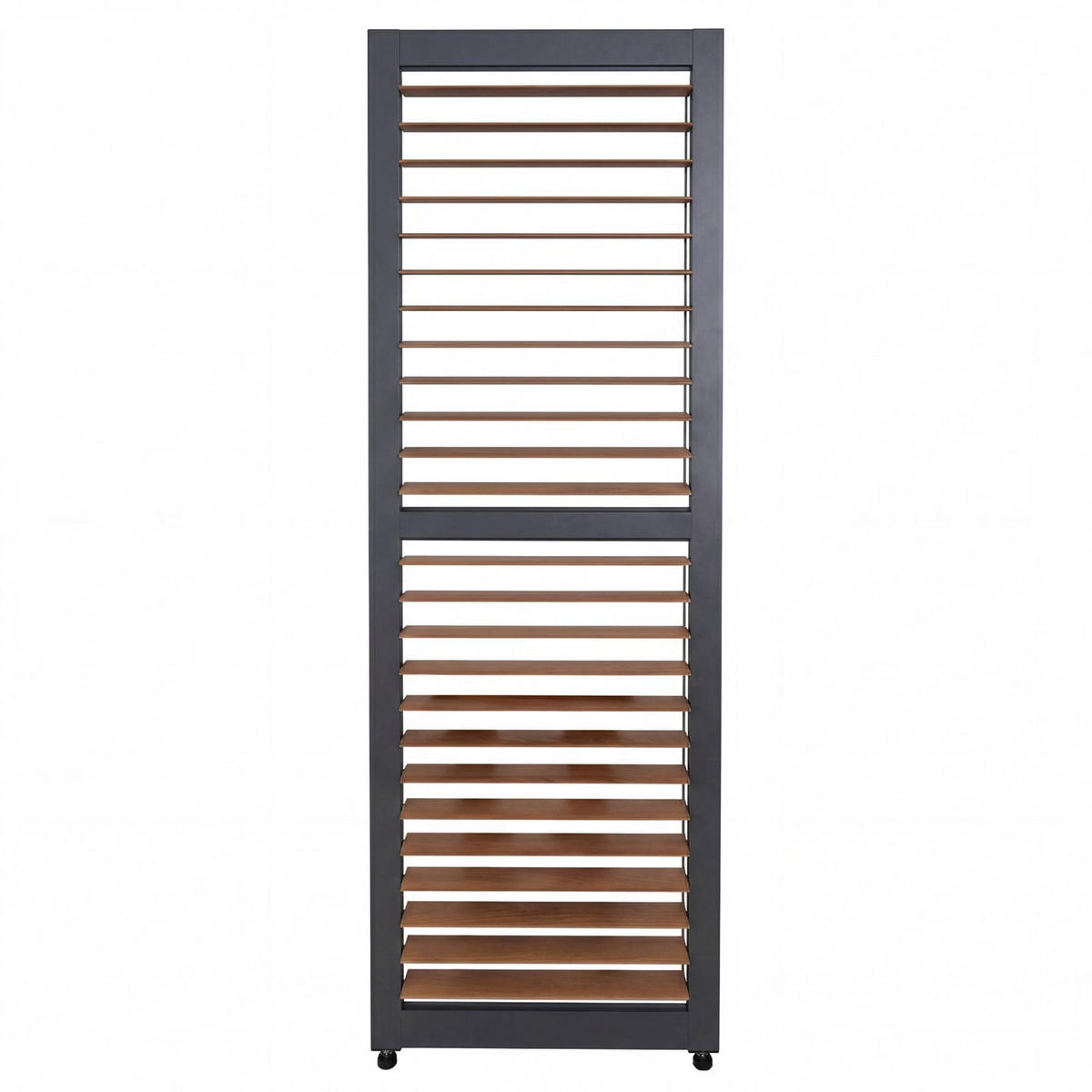 LAMELLENWAND für Pergola 220x68cm Anthrazit/Holzoptik - Anthrazit, Metall (68/220/3cm) - BERLINLODGE