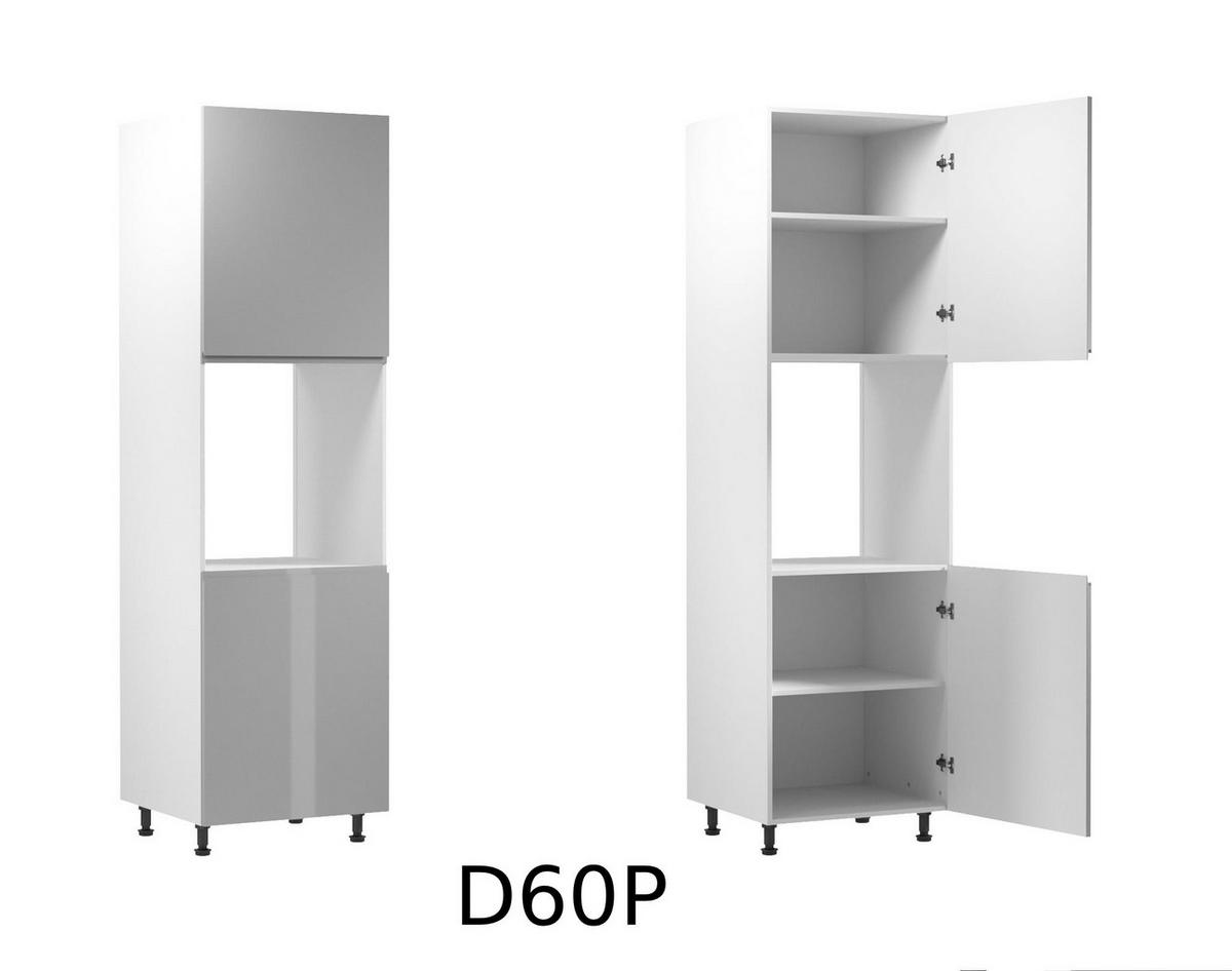 KÜCHENZEILE 340 cm - Aspen KA13-M340- in Grau/Hochglanz - Grau, Holz (340/212/58cm)