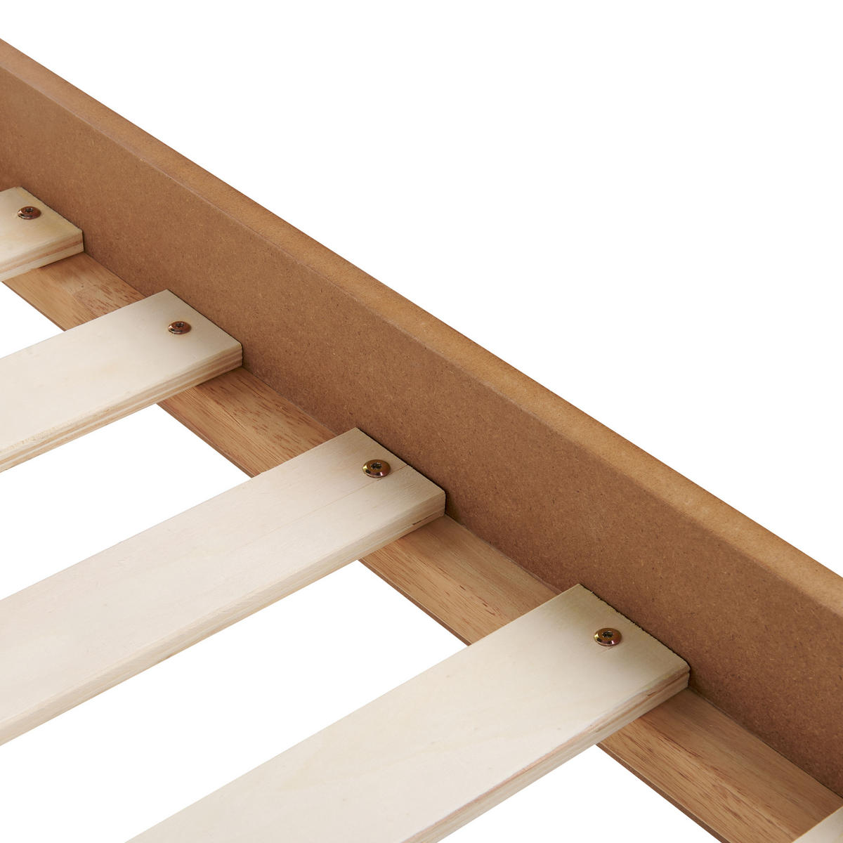 PAT fără tablie 120/200 placă MDF maro deschis Berric - maro/maro deschis, lemn (120/200cm) - Beliani