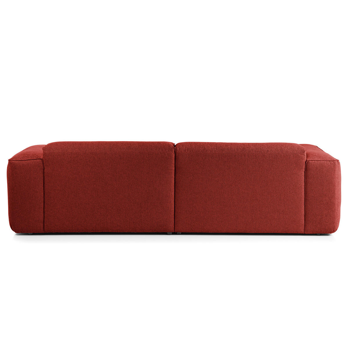 1,5-SITZER ECKSOFA mit Longchair - Rot/Schwarz, Kunststoff/Textil (260/173cm) - home24