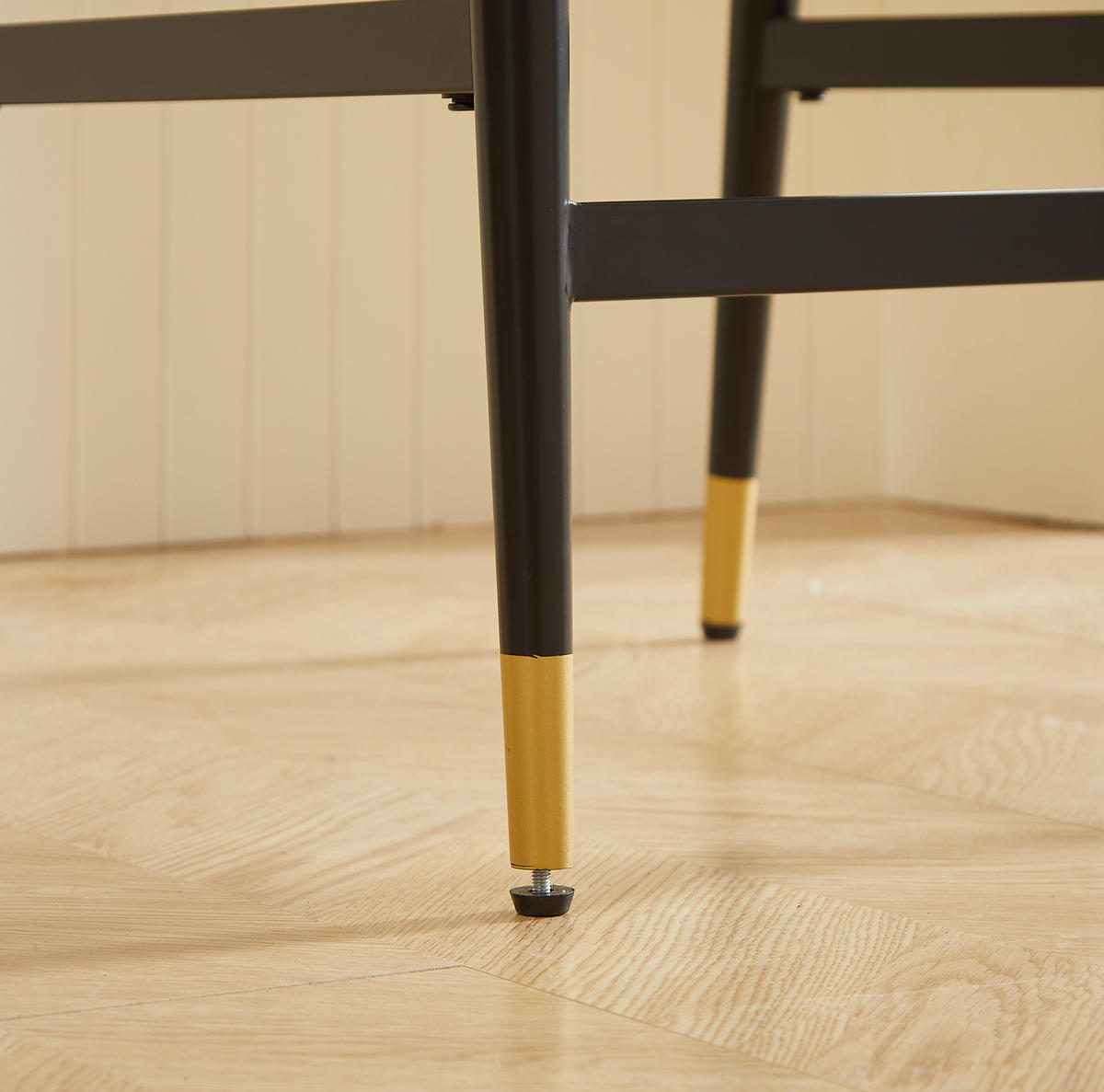 BARHOCKER 2er-Set Thekenhöhe skandinavisch Stoff Beige - Beige, Metall (49/102/59cm) - Meubliv