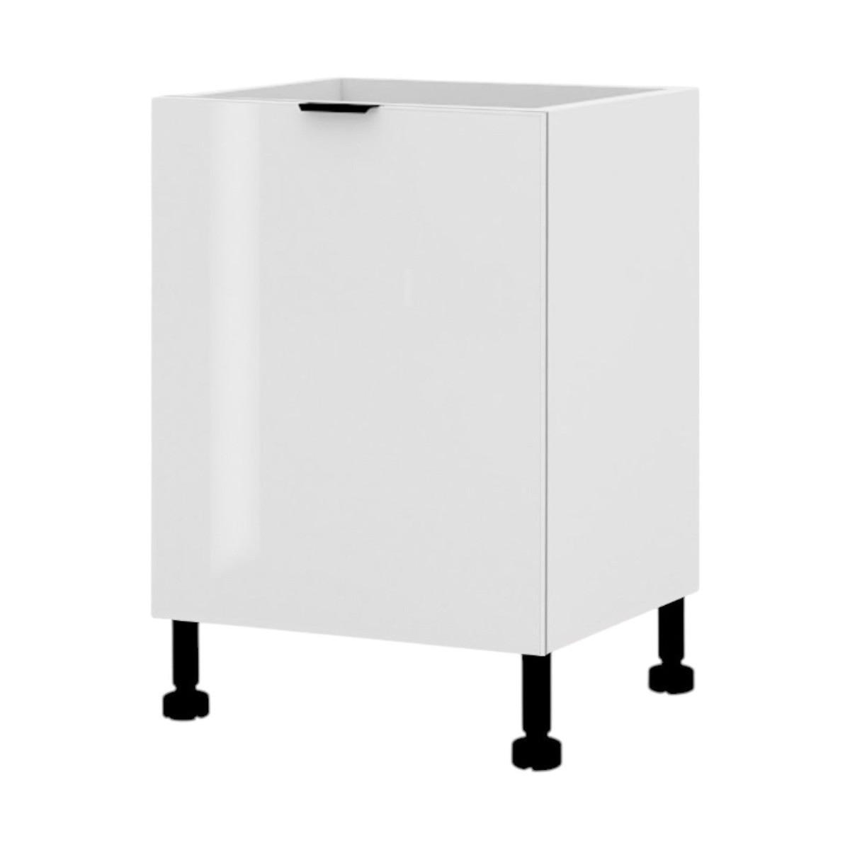 KÜCHENUNTERSCHRANK – 60 cm – D60 – Lunara – Weiß Hochglanz - Weiß, Holzwerkstoff (60/72/52cm) - hi-markt