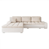 ECKSOFA VELANO mit Schlaffunktion und Bettkasten Creme/Beige - Beige, Holzwerkstoff/Kunststoff (250/160cm) - Idohome