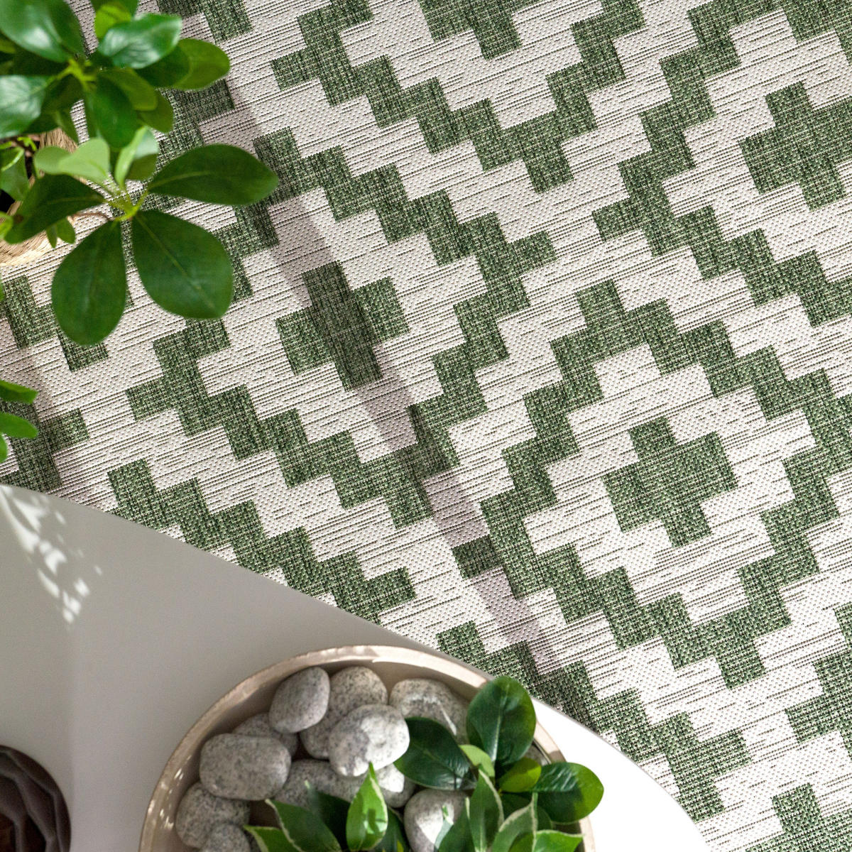 OUTDOORTEPPICH 80/250 cm Modena 222 - Grün, Textil (80/250cm) - Paco Home