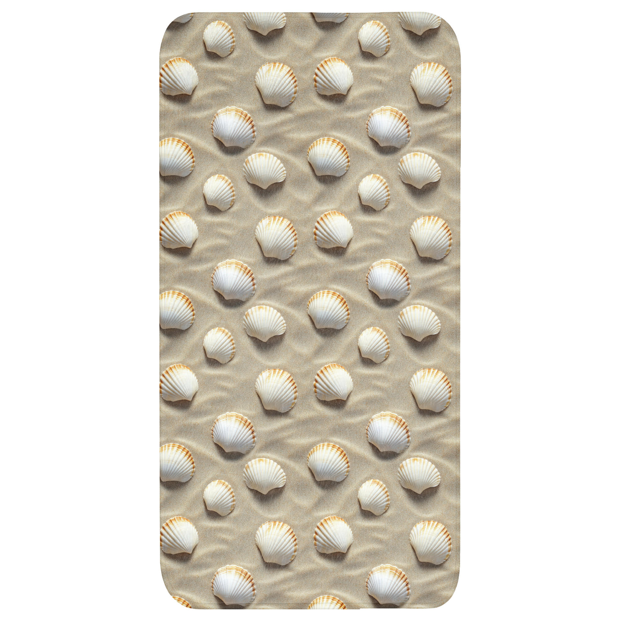 BADEMATTE Muscheln - Sand - Maritim Badteppich 60x120 cm - Sandfarben, Kunststoff/Textil (60/120cm) - OnlyWow