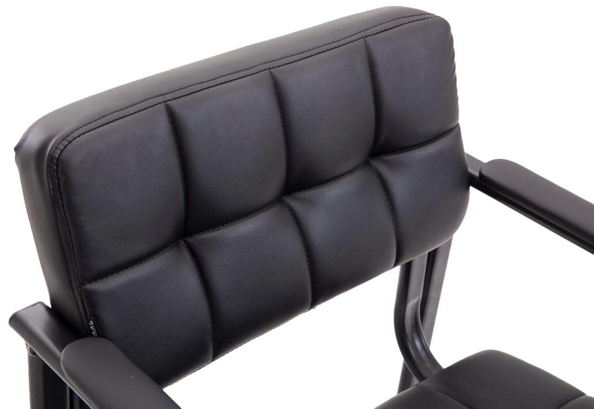 BESUCHERSTÜHLE Canam - 2er Set Kunstleder schwarz - Schwarz, Textil/Metall (59/84/58cm) - TPFLiving